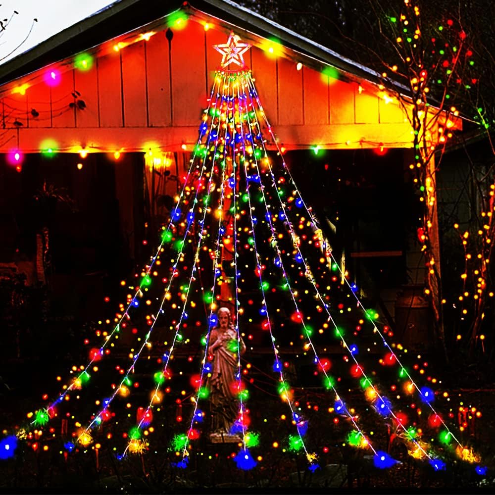 12.6FT Waterfall Christmas Lights with 350 LEDs