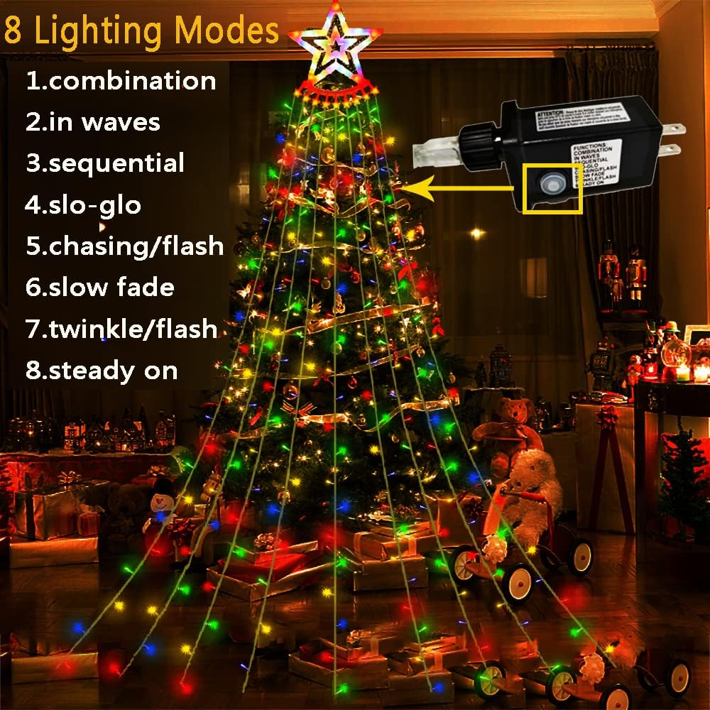 12.6FT Waterfall Christmas Lights with 350 LEDs