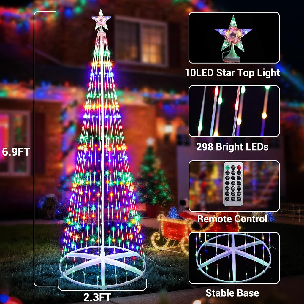 6.9FT Outdoor Color-Changing LED Christmas Tree