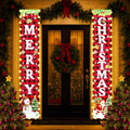 Lighted Merry Christmas Door Banner Set