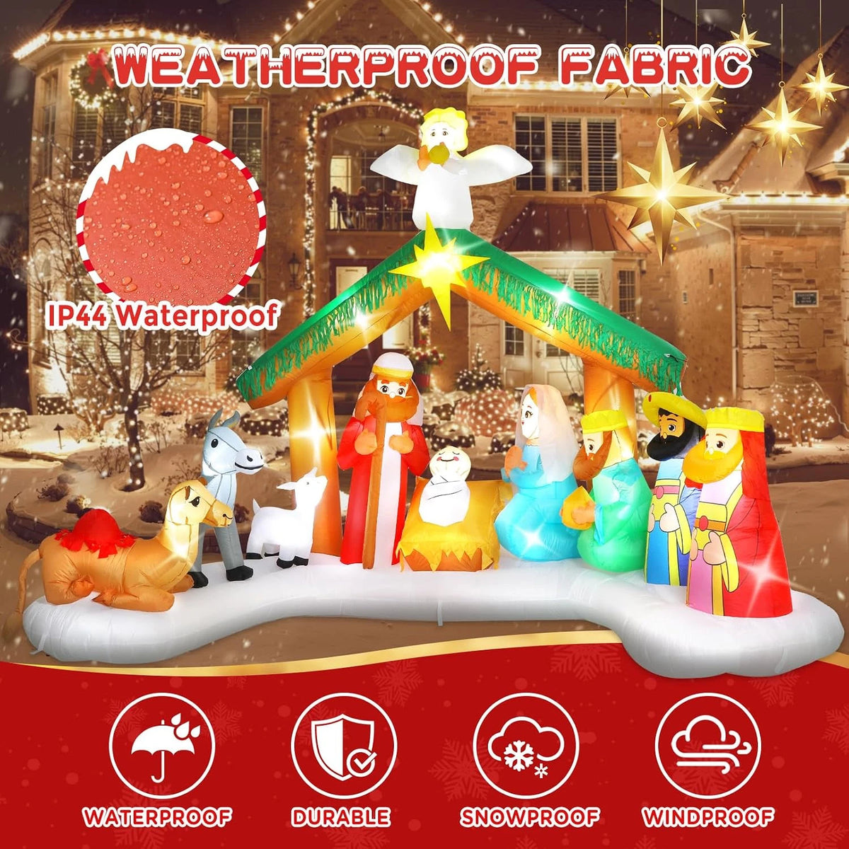 12FT Christmas Inflatable Nativity Scene