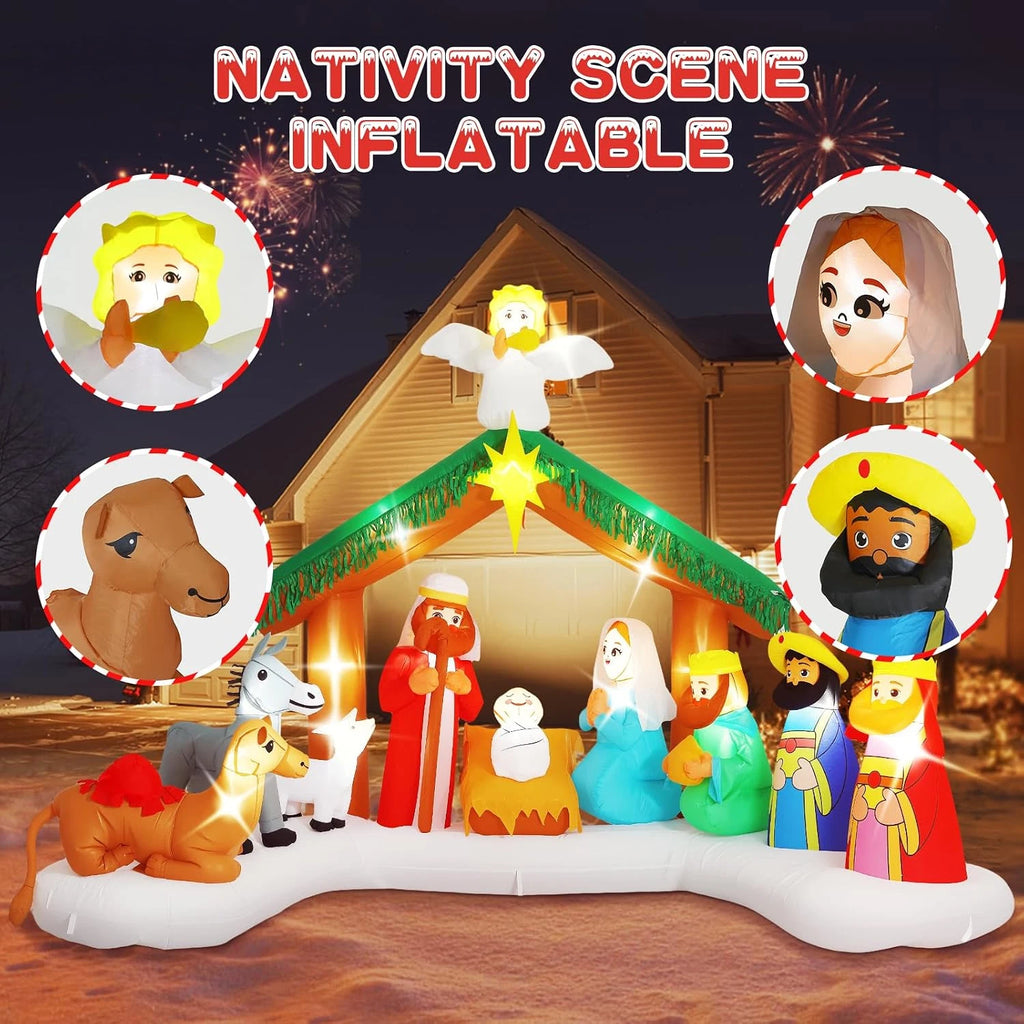 12FT Christmas Inflatable Nativity Scene