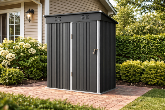 5 x 3 ft Outdoor Metal Storage Shed with Lockable Doors product image 1