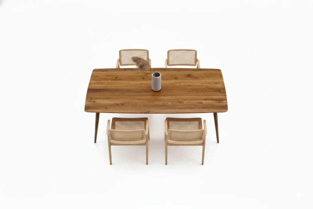 Gizz Edge-Glued Solid Hardwood Dining Table