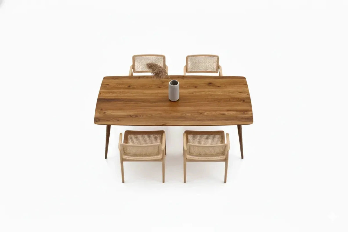 Gizz Edge-Glued Solid Hardwood Dining Table
