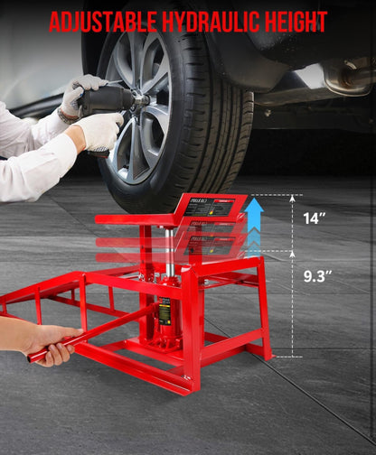2-Pack Hydraulic Car Ramps – 5T High Lift (9–14.2 in)