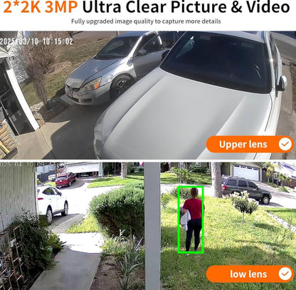 Dual Lens Outdoor Security Camera 2K WiFi Solar Powered product image 3