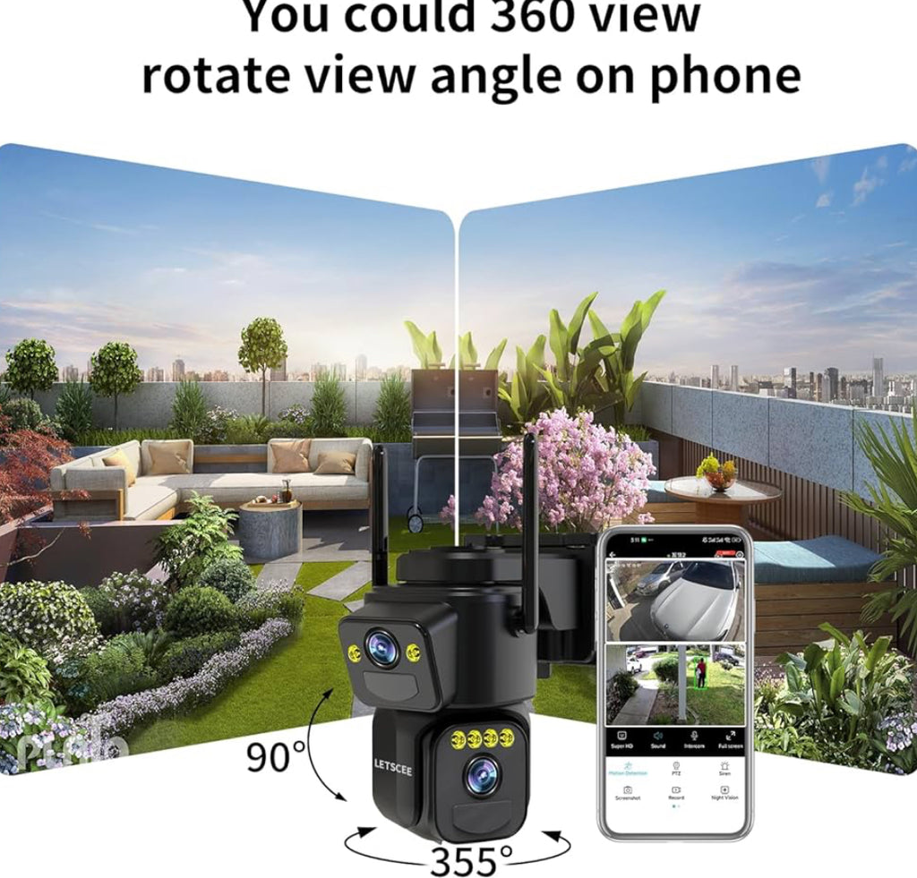 Dual Lens Outdoor Security Camera 2K WiFi Solar Powered product image 5