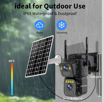 Dual Lens Outdoor Security Camera 2K WiFi Solar Powered product image 8