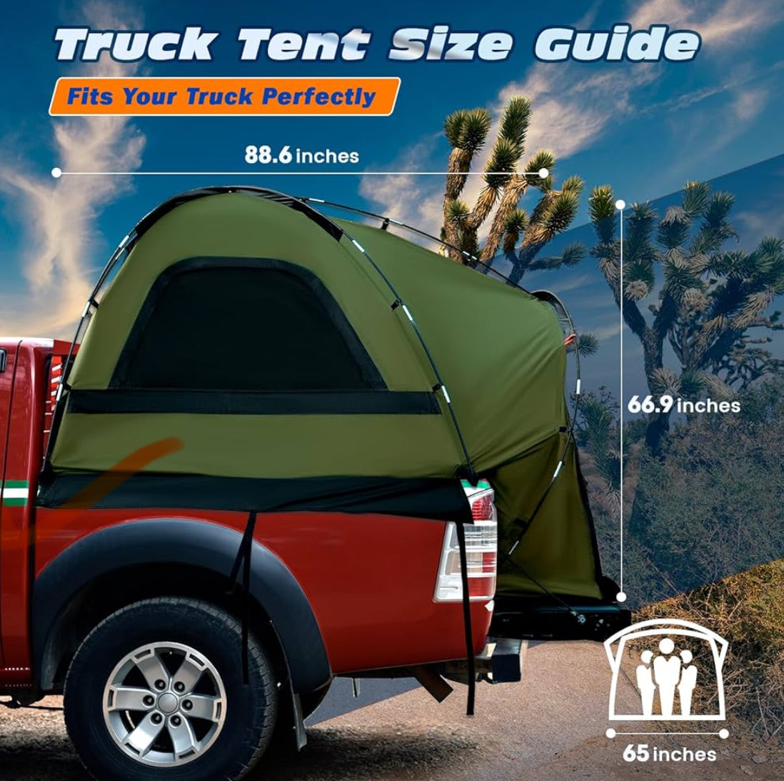 Truck Bed Tent for 5.5 to 6 ft Pickup Beds product image 7