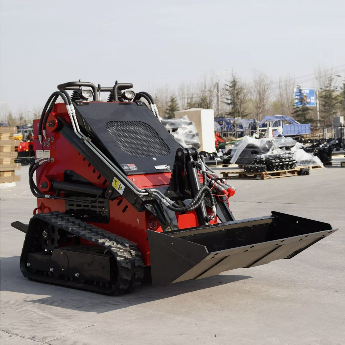 Tracked compact loader front detail