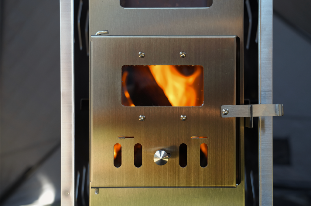 North Shore Sauna Stainless Steel Tent Wood Stove