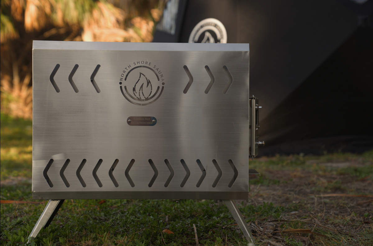North Shore Sauna Stainless Steel Tent Wood Stove