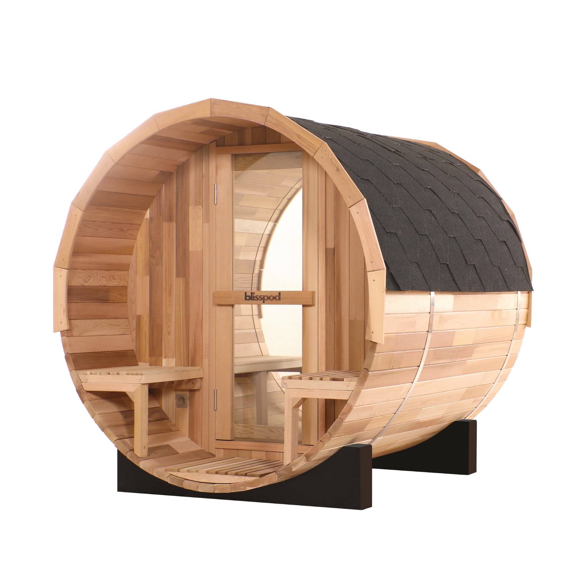 Blisspod Prague Canadian Red Cedar Barrel Sauna