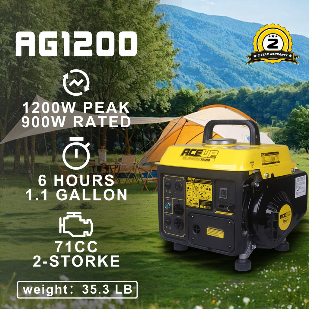 Aceup Energy AG1200 1200W portable generator for camping and emergency power