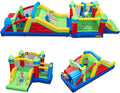 Large modular inflatable obstacle course bounce house