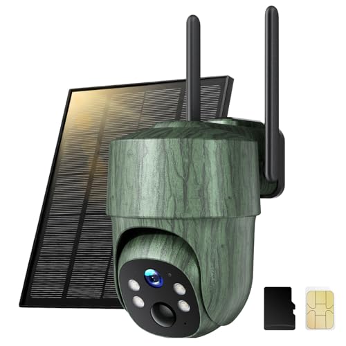 4G LTE solar trail camera with solar panel