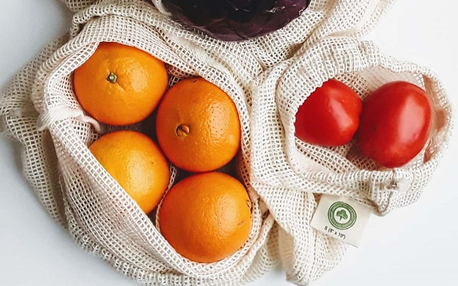 Organic Cotton Mart Mesh Produce Bags — 6 or 8 Pack