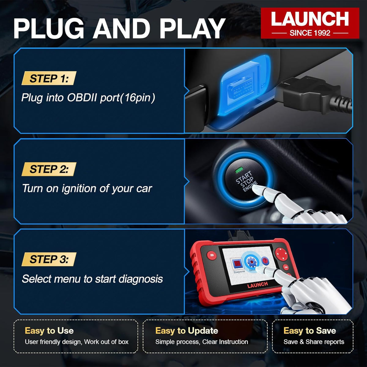 CRP123 V3.0 OBD2 scanner features