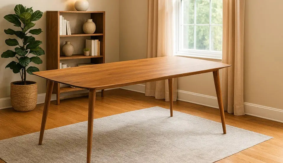 Gizz Edge-Glued Solid Hardwood Dining Table