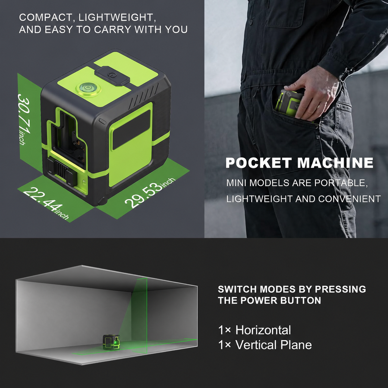 Green cross-line laser level product image 5