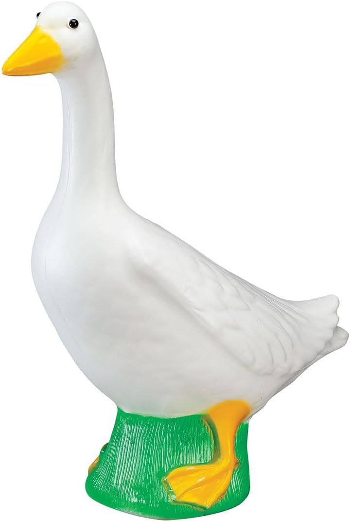 White decorative porch goose statue