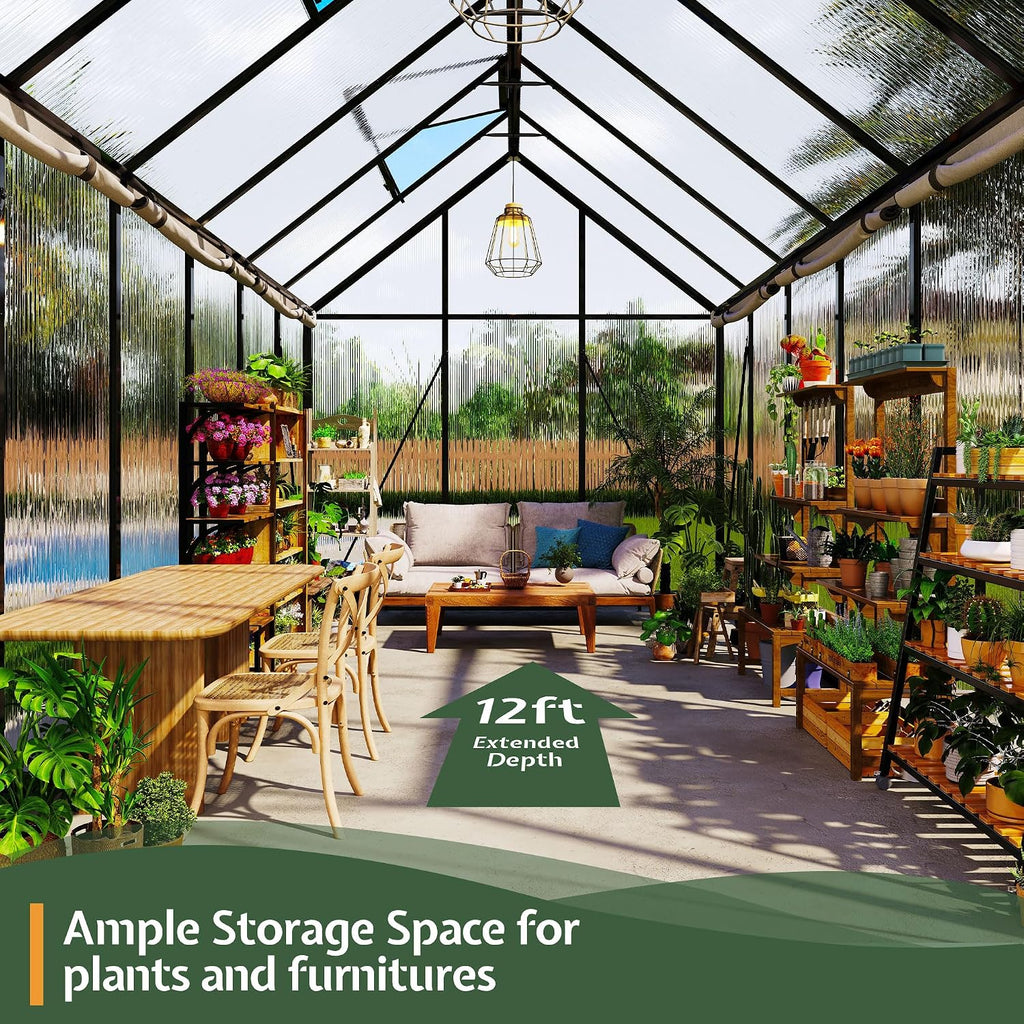 6x12 polycarbonate greenhouse product image