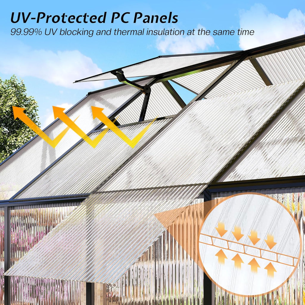 6x12 polycarbonate greenhouse product image