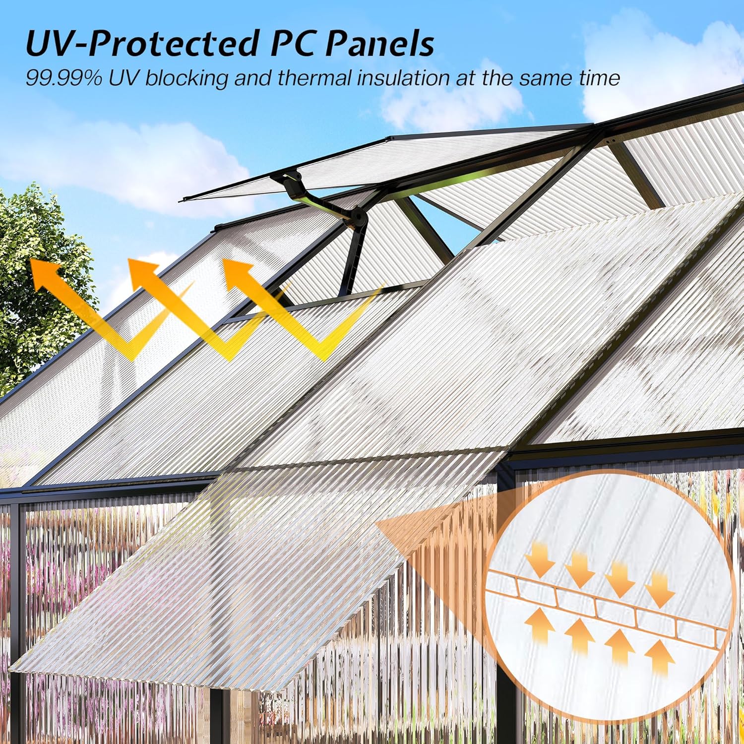 6x12 polycarbonate greenhouse product image
