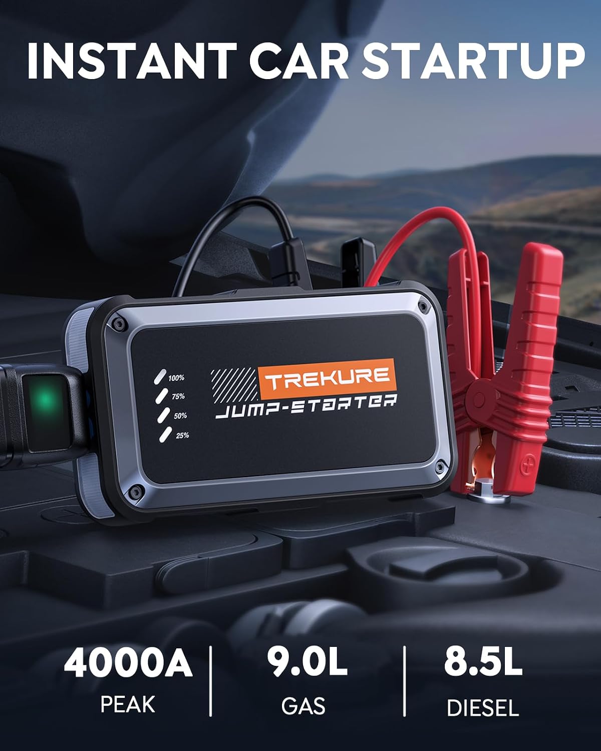 4000A 16800mAh jump starter product image