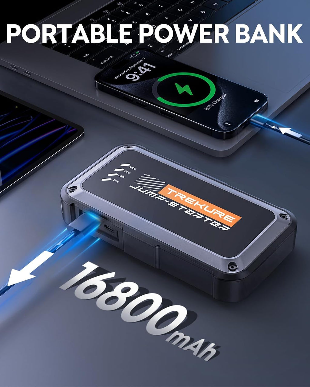 4000A 16800mAh jump starter product image