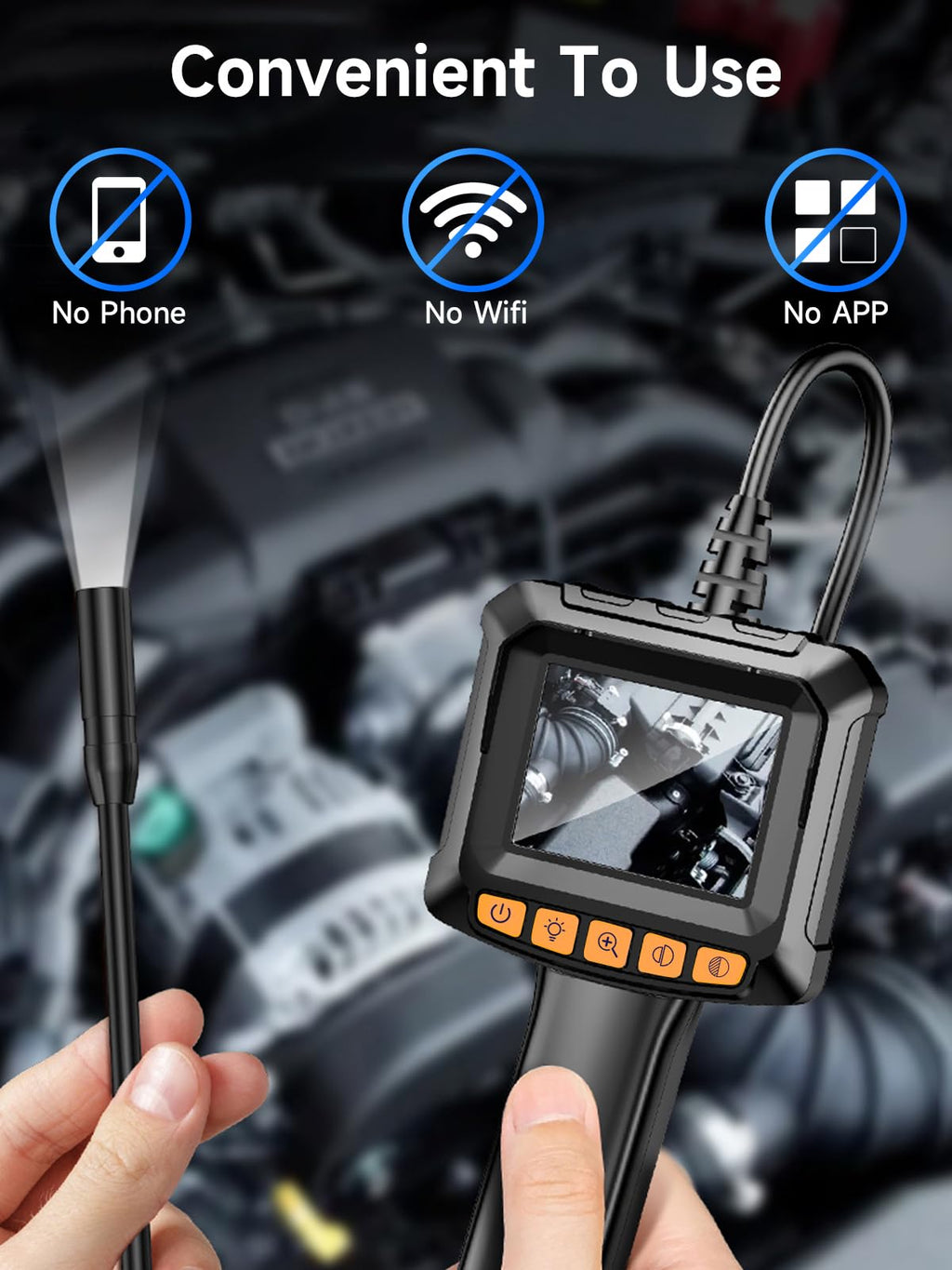 Moman EOS1 2600mAh rechargeable borescope inspection camera