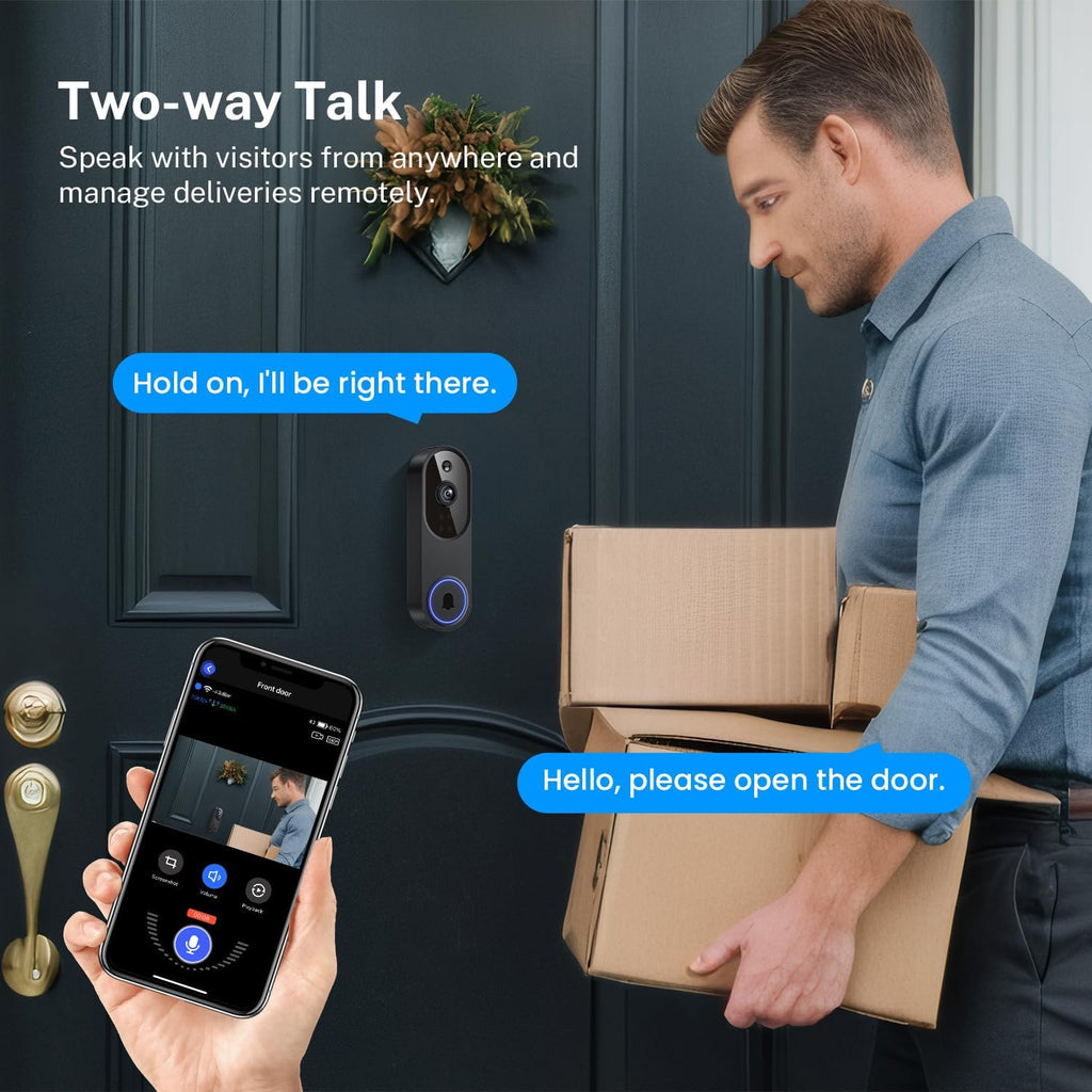 Orbitell M52 smart video doorbell with AI motion detection