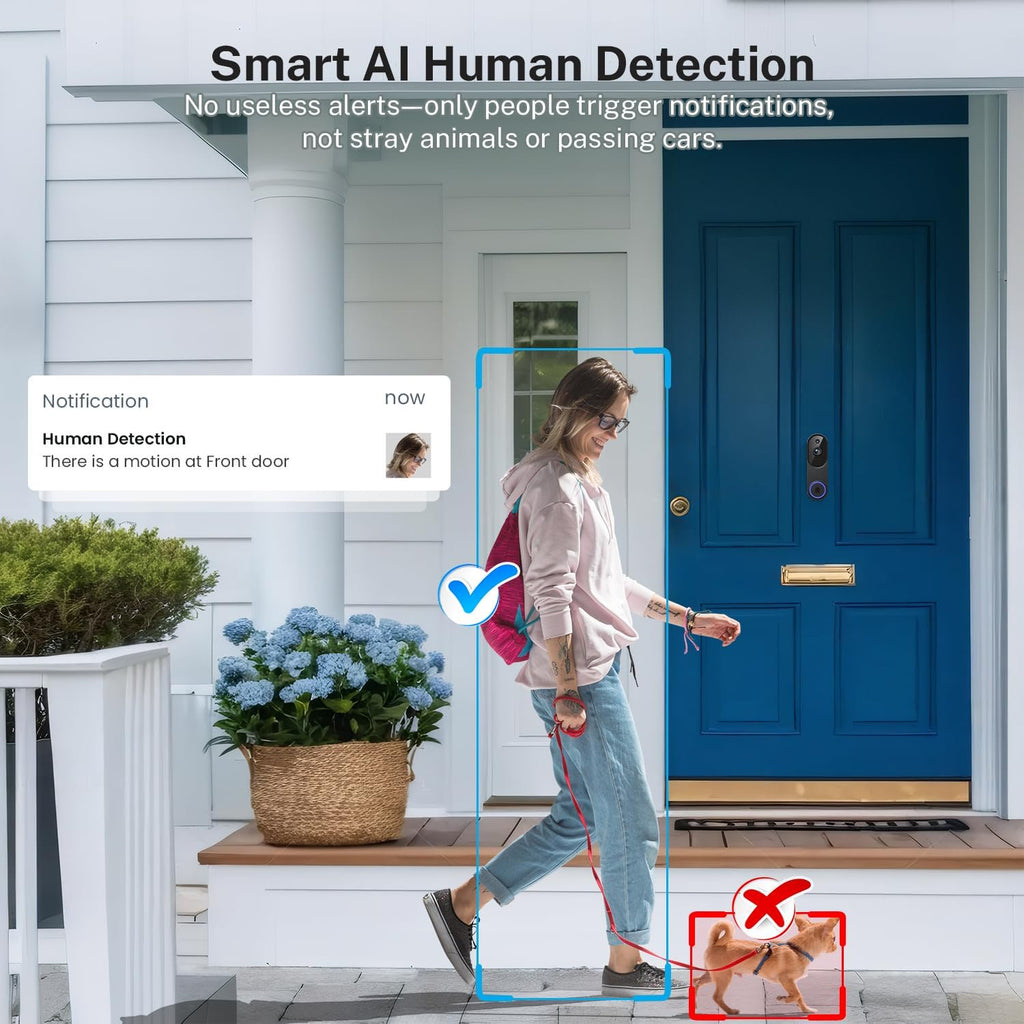 Orbitell wireless doorbell camera with 2.4GHz Wi-Fi and smartphone alerts