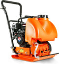 Heavy duty gas plate compactor with water tank