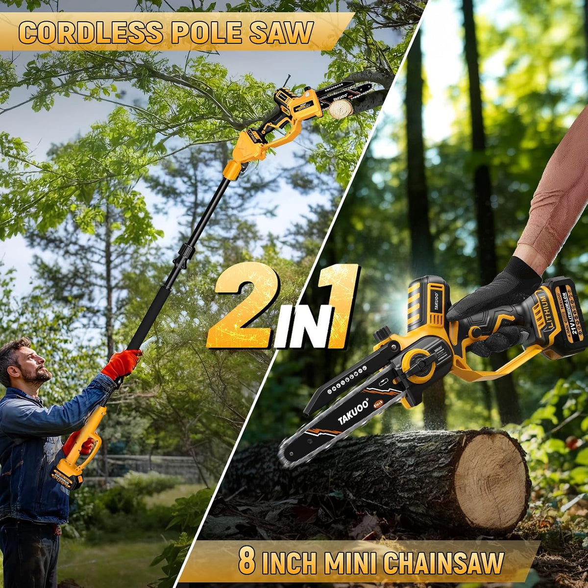 2-in-1 electric pole saw product image