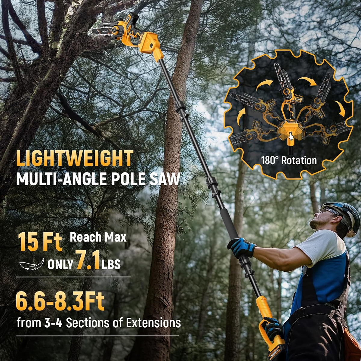 2-in-1 electric pole saw product image