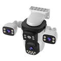 Triple lens PTZ security camera