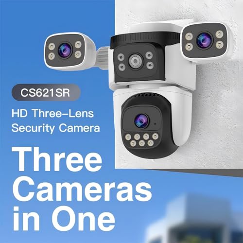 Triple lens PTZ security camera product image