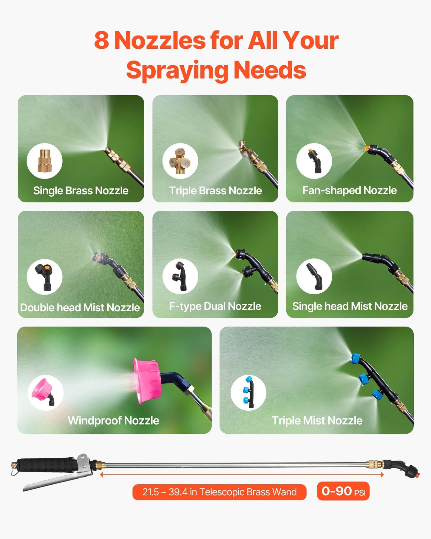 AS Equipment 4 gallon battery powered backpack sprayer with adjustable pressure and spray nozzles