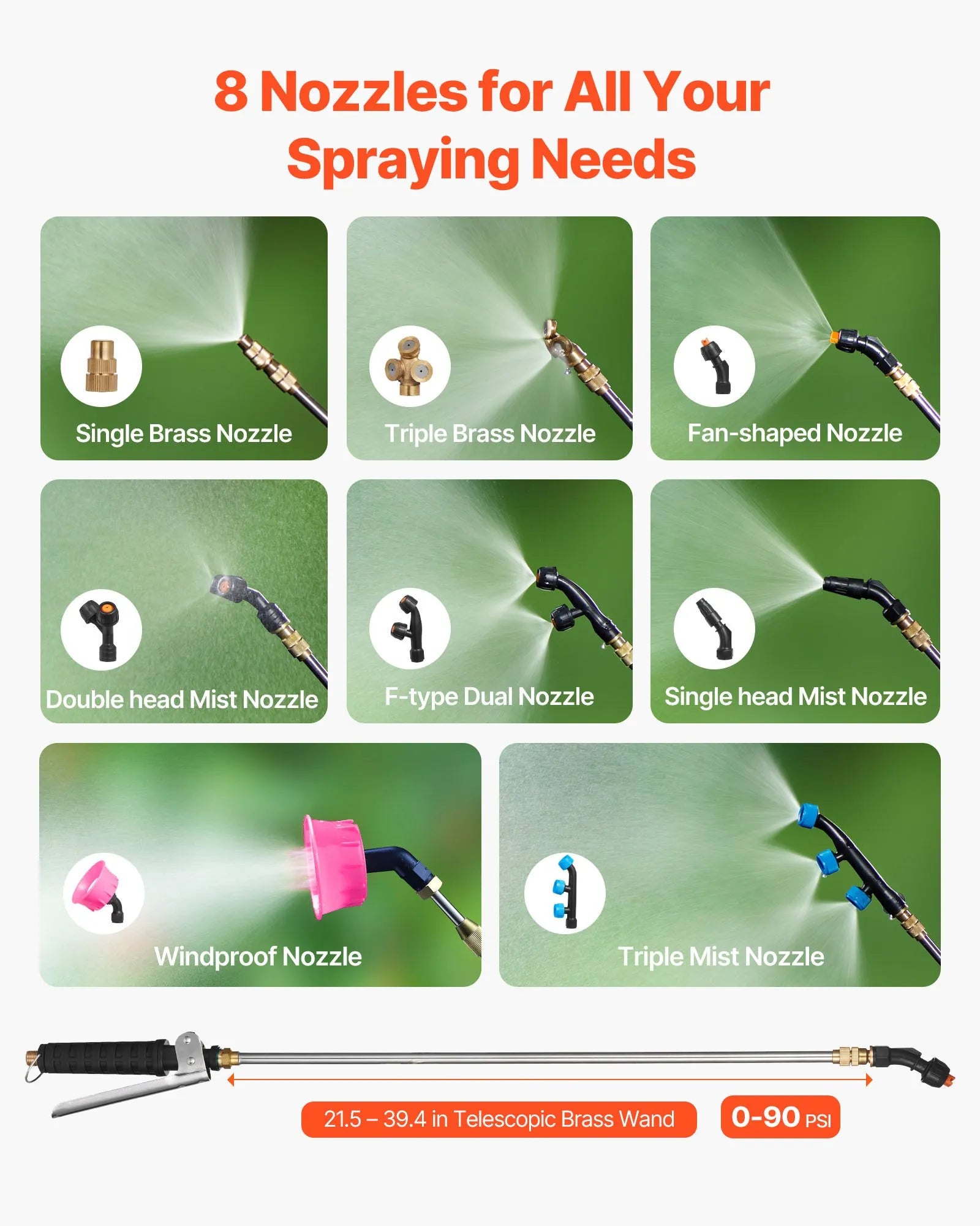 AS Equipment 4 gallon battery powered backpack sprayer with adjustable pressure and spray nozzles
