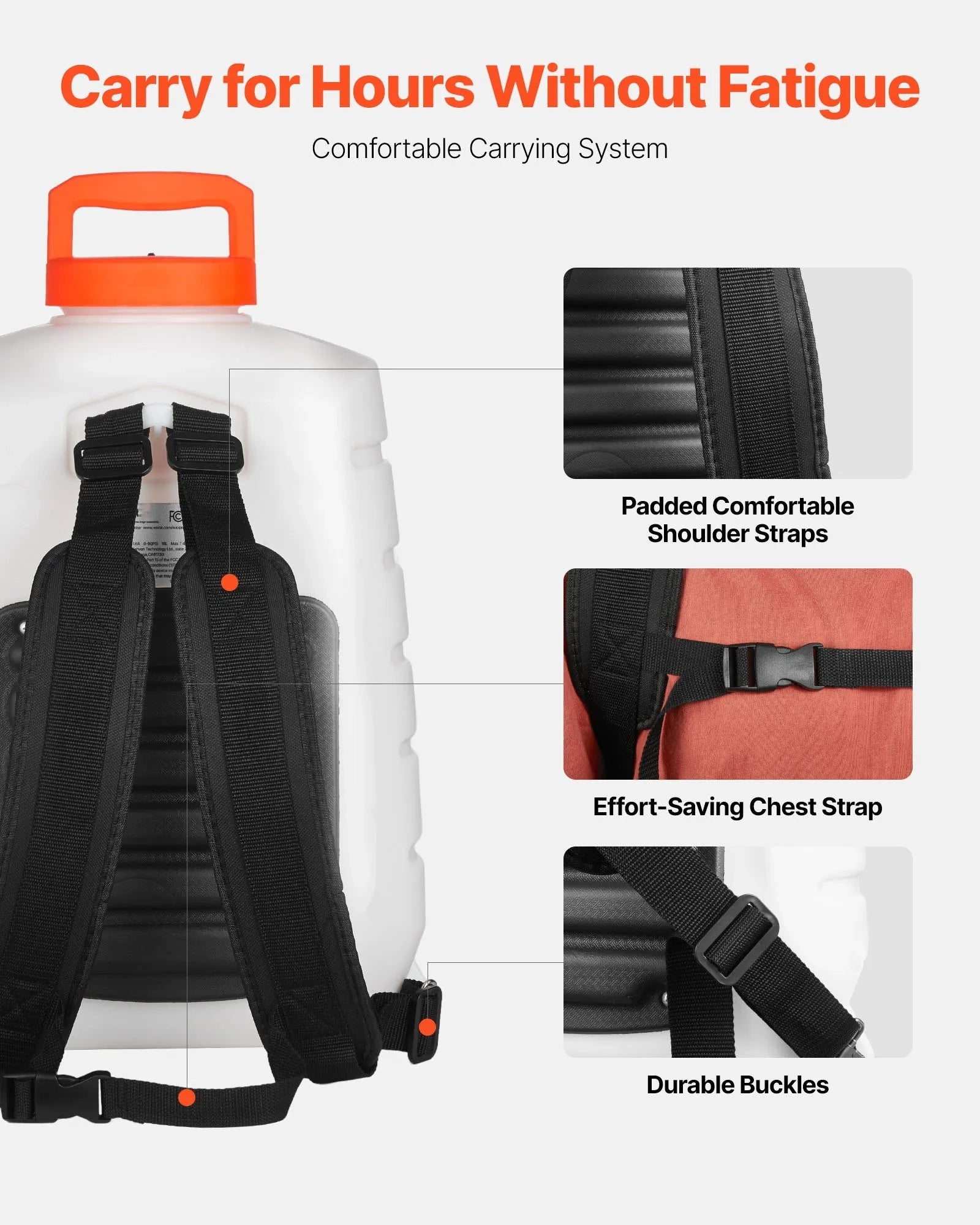 AS Equipment 4 gallon battery powered backpack sprayer with adjustable pressure and spray nozzles