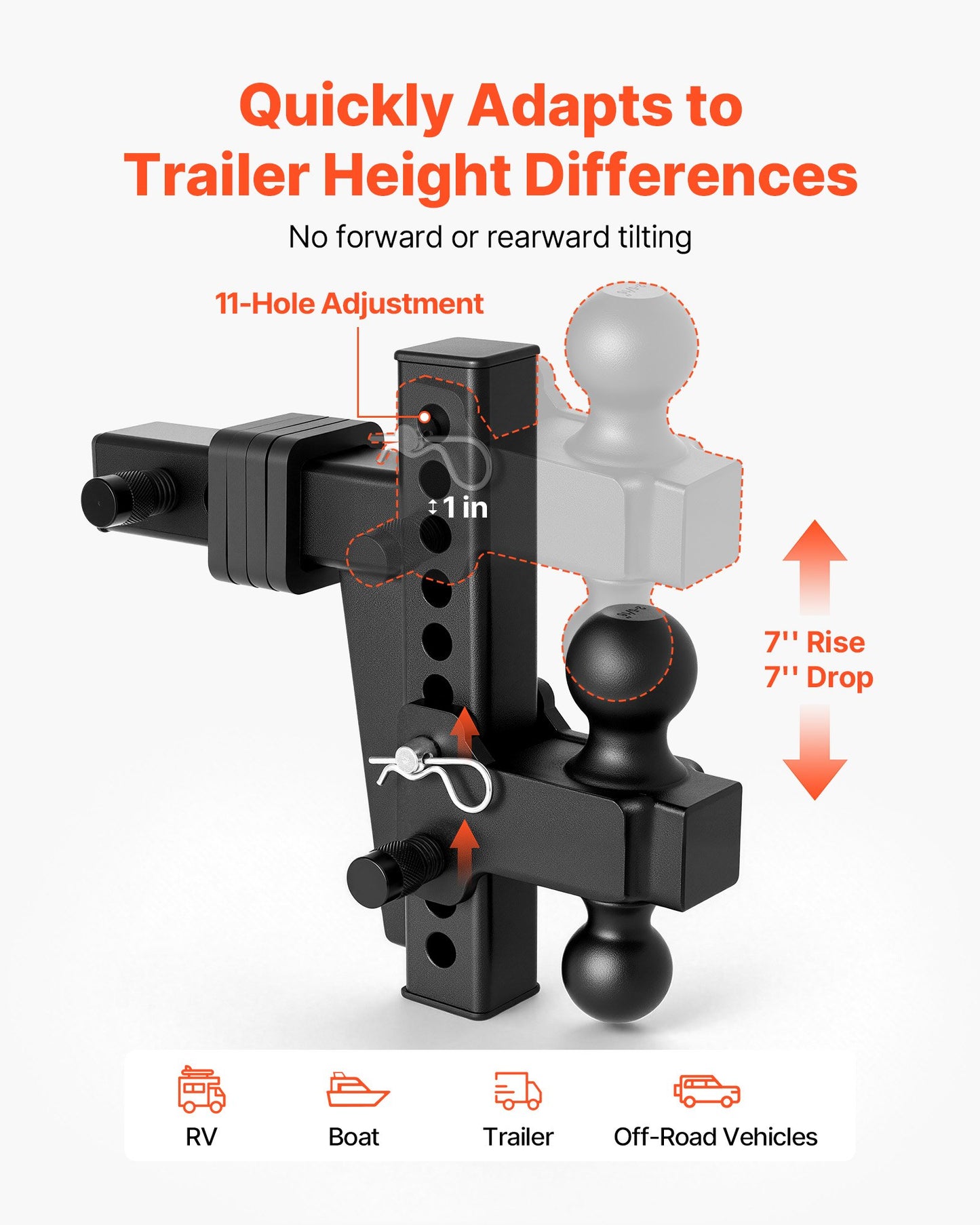 AS Equipment Adjustable Trailer Hitch 18500 lbs