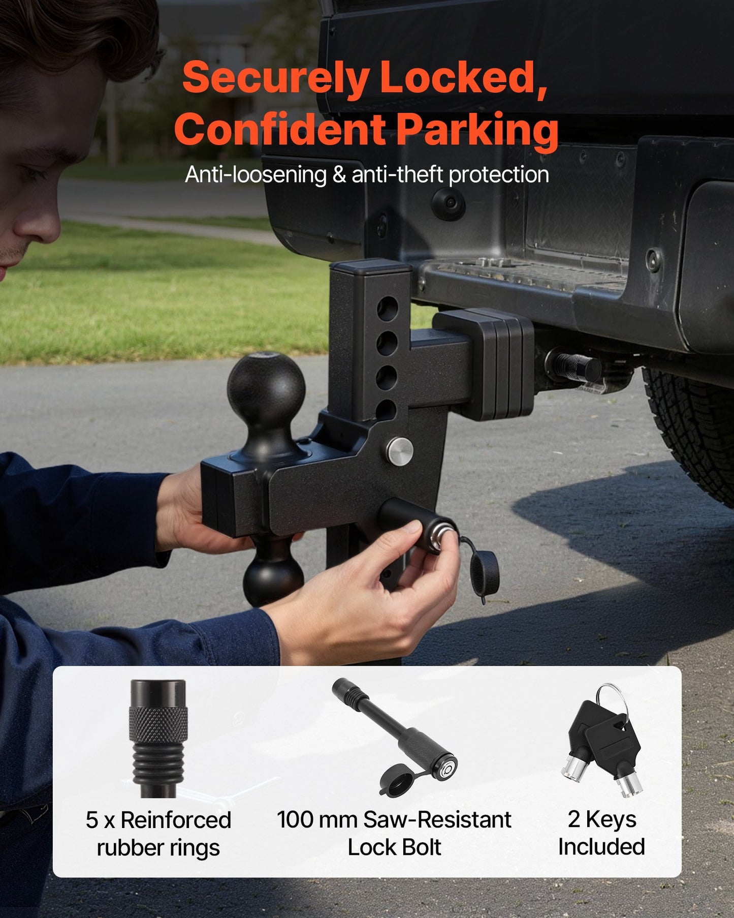 AS Equipment Adjustable Trailer Hitch 18500 lbs