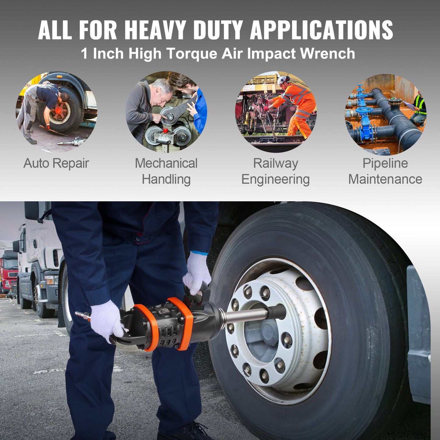 AS Equipment 1 Inch Air Impact Wrench 5175 ft-lbs