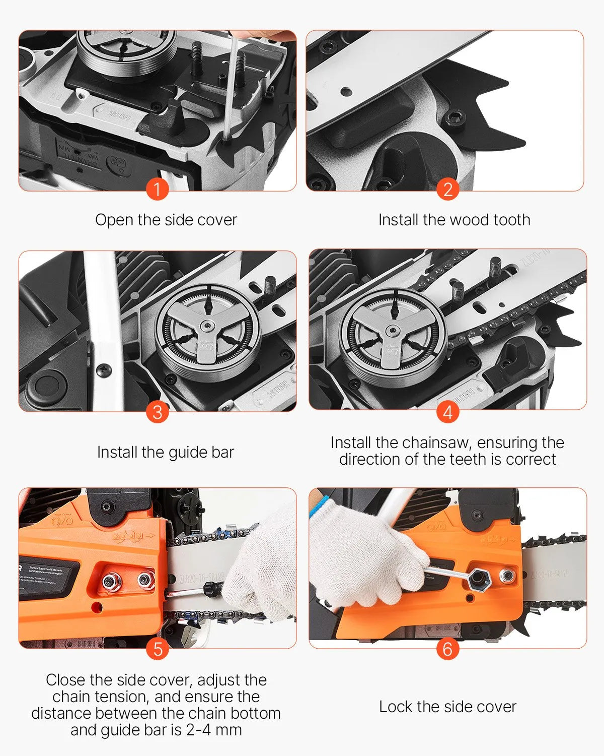 VEVOR gas chainsaw accessory detail image