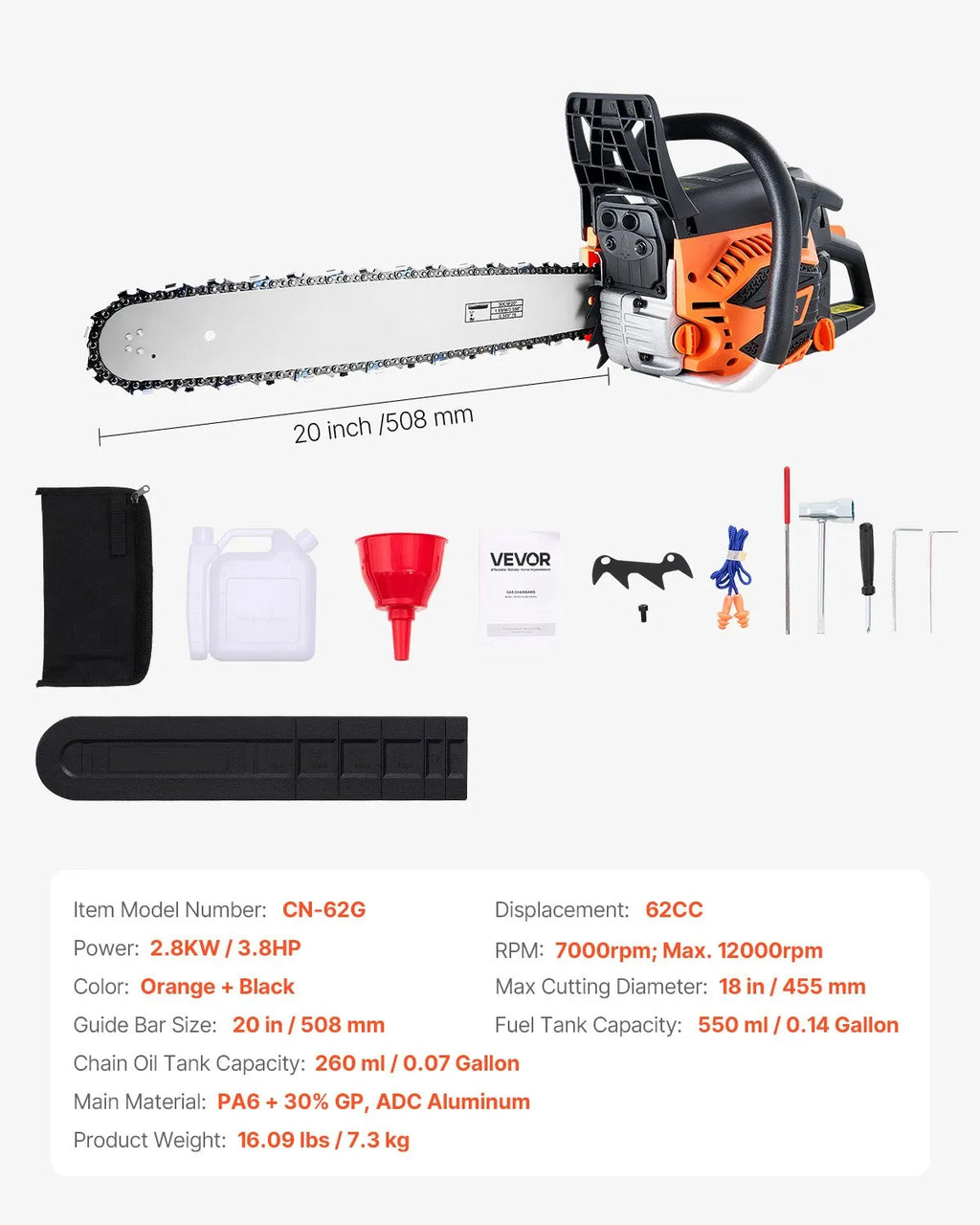VEVOR chainsaw outdoor power equipment product image