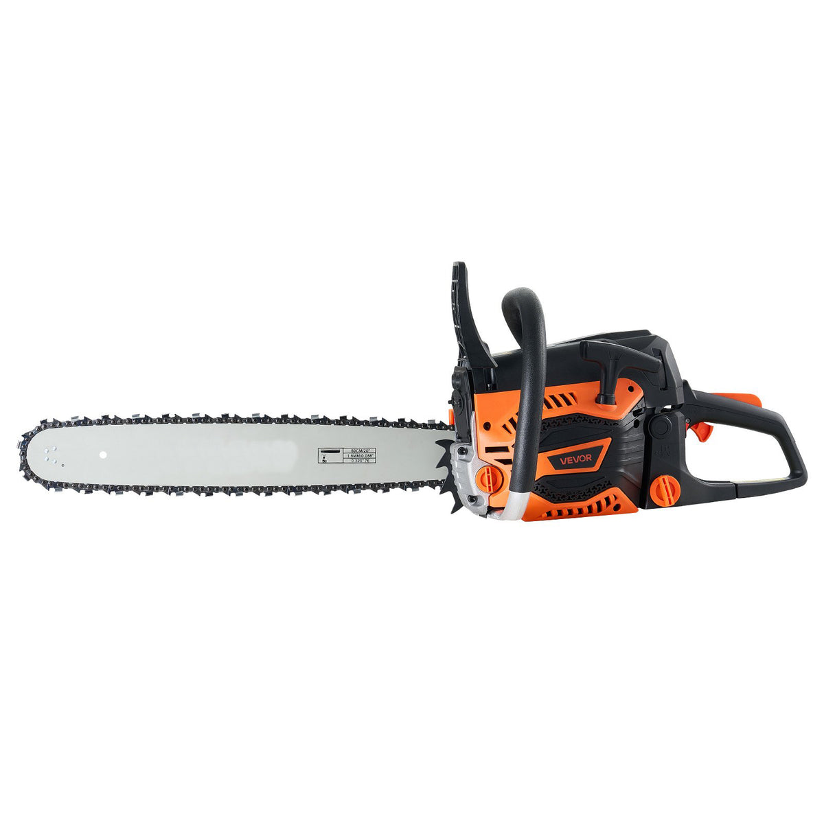 VEVOR gas chainsaw guide bar and body detail