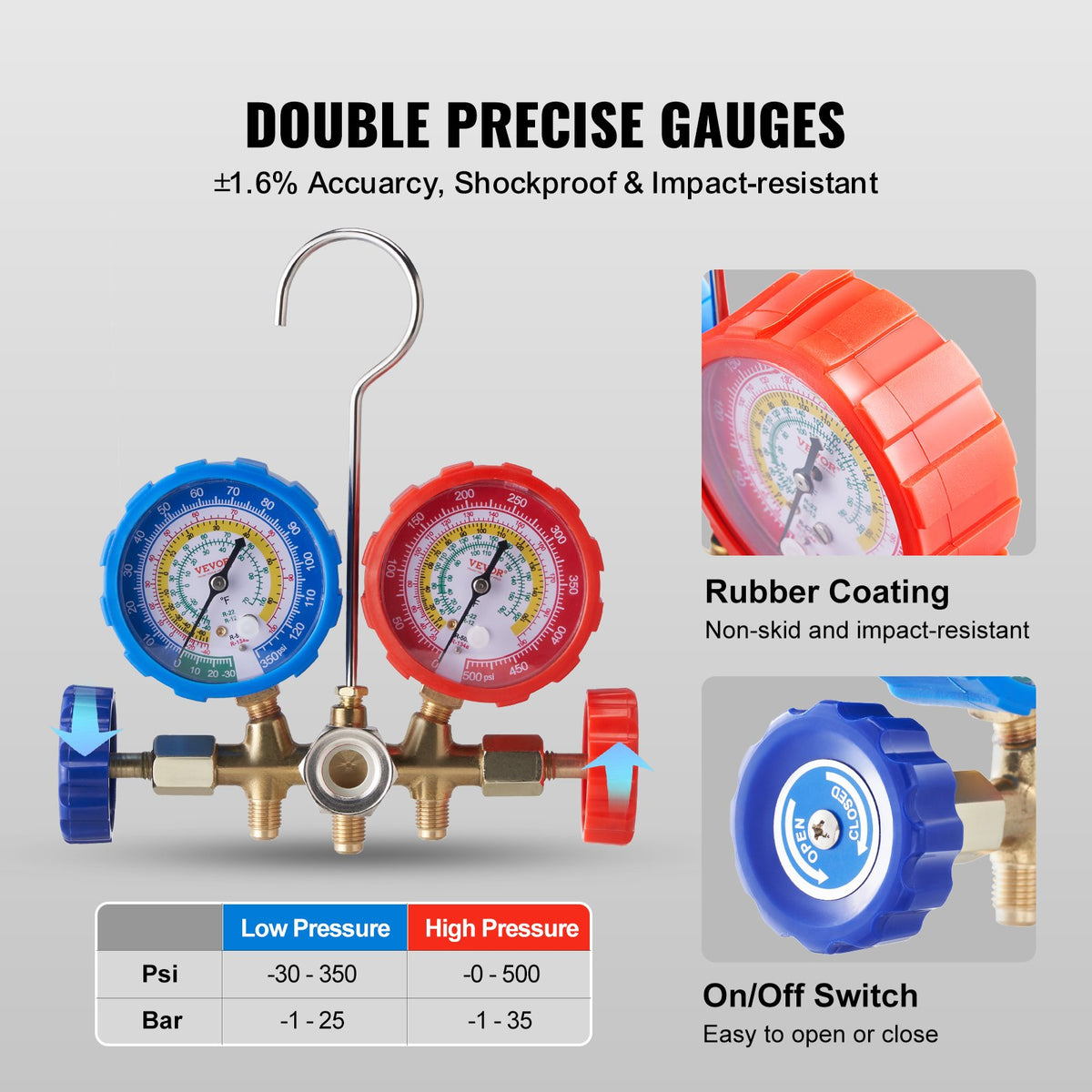 3-Way AC Manifold Gauge Set product image 9