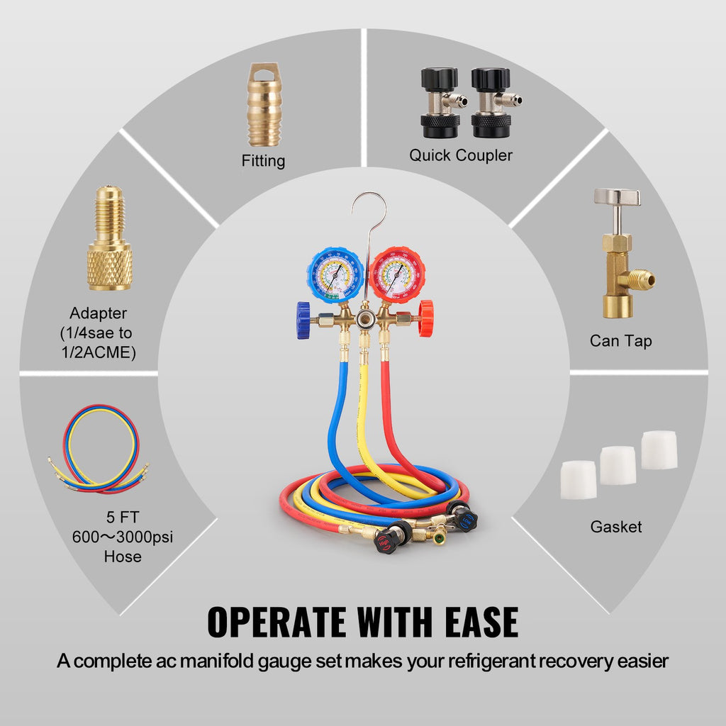 3-Way AC Manifold Gauge Set product image 8
